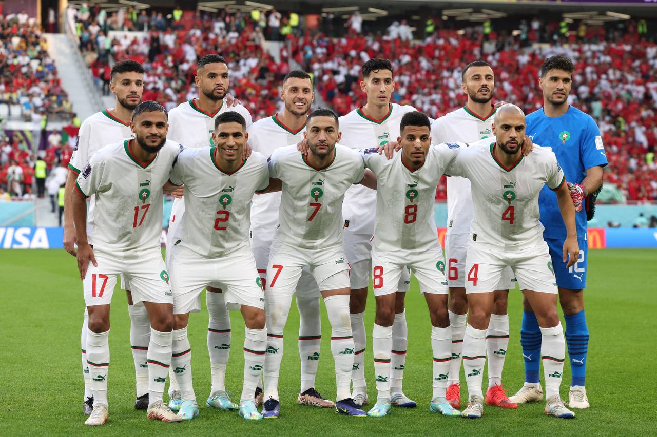The Morocco team that stunned Belgium to get their first win in Group F